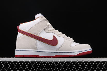 Nike SB Dunk High Sail Bright Crimson