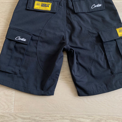 Corteiz Alcatraz Cargo Shorts Black