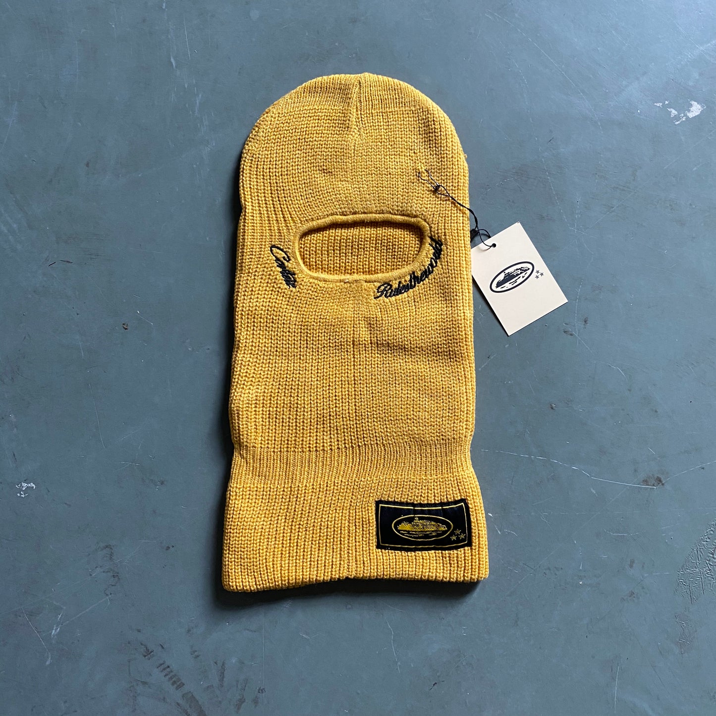 Corteiz Knit Balaclava Yellow