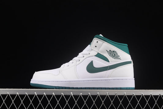 Jordan 1 Mid White Mystic Green