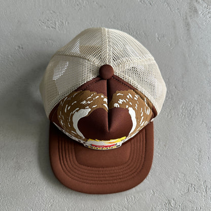 Corteiz Dipset Trucker Hat Brown