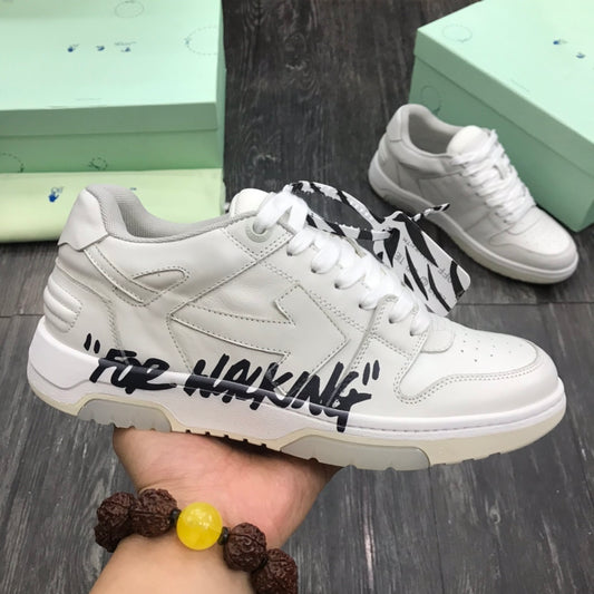 Off-White Out Of Office OOO Low Tops "For Walking" White Black