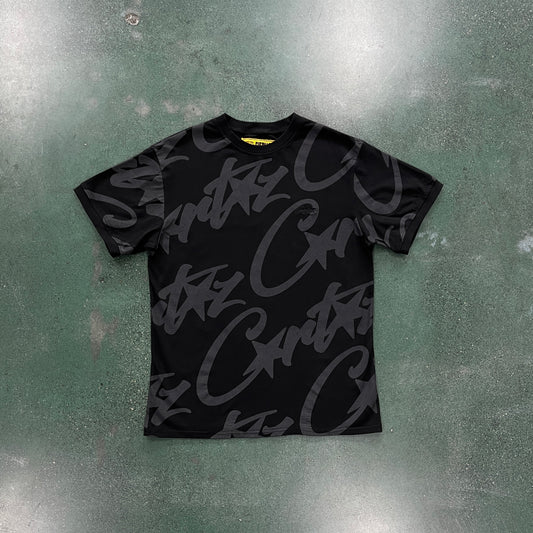 Corteiz Allstarz Allover Tee Black