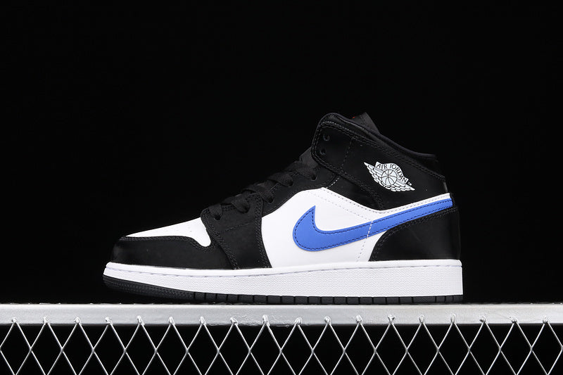 Jordan 1 Mid Black Racer Blue White