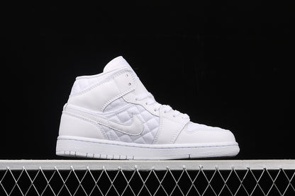 Jordan 1 Mid Quited White