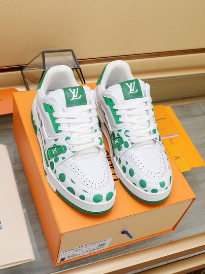 Louis Vuitton LV Trainer Yayoi Kusama White Green