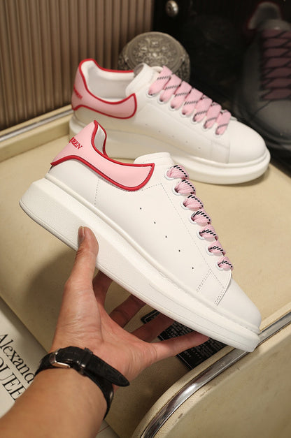 Alexander McQueen Oversized White Pink Carnelian Red