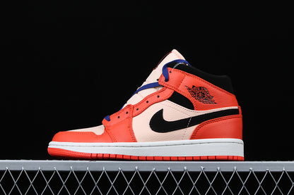 Jordan 1 Mid Team Orange Black