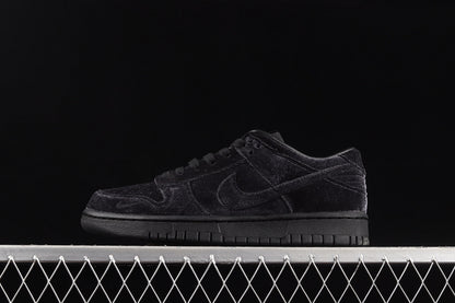 Nike Dunk Low Dover Street Market Triple Black Velvet