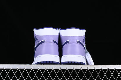 Jordan 1 Mid White Sky J Purple