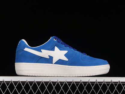 A Bathing Ape Bape Sta Low Blue Suede