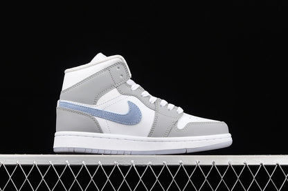 Jordan 1 Mid Wolf Grey Aluminum