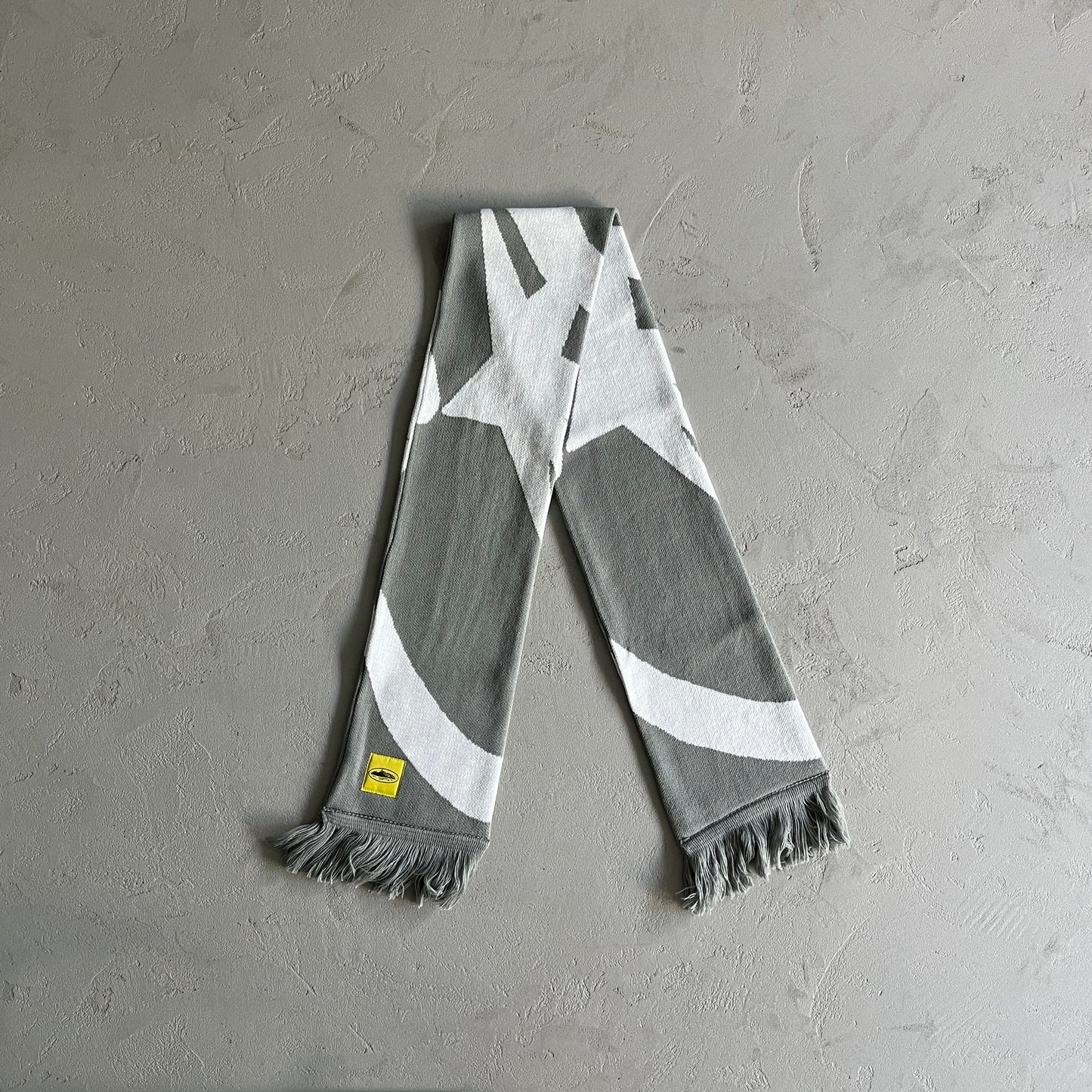 Corteiz Jacquaurd Knit Scarf Grey