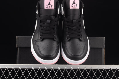 Jordan 1 Mid White Black Light Arctic Pink