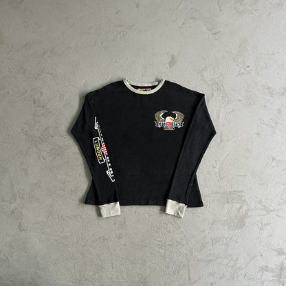 Corteiz Dipset Waffle Longsleeve Black