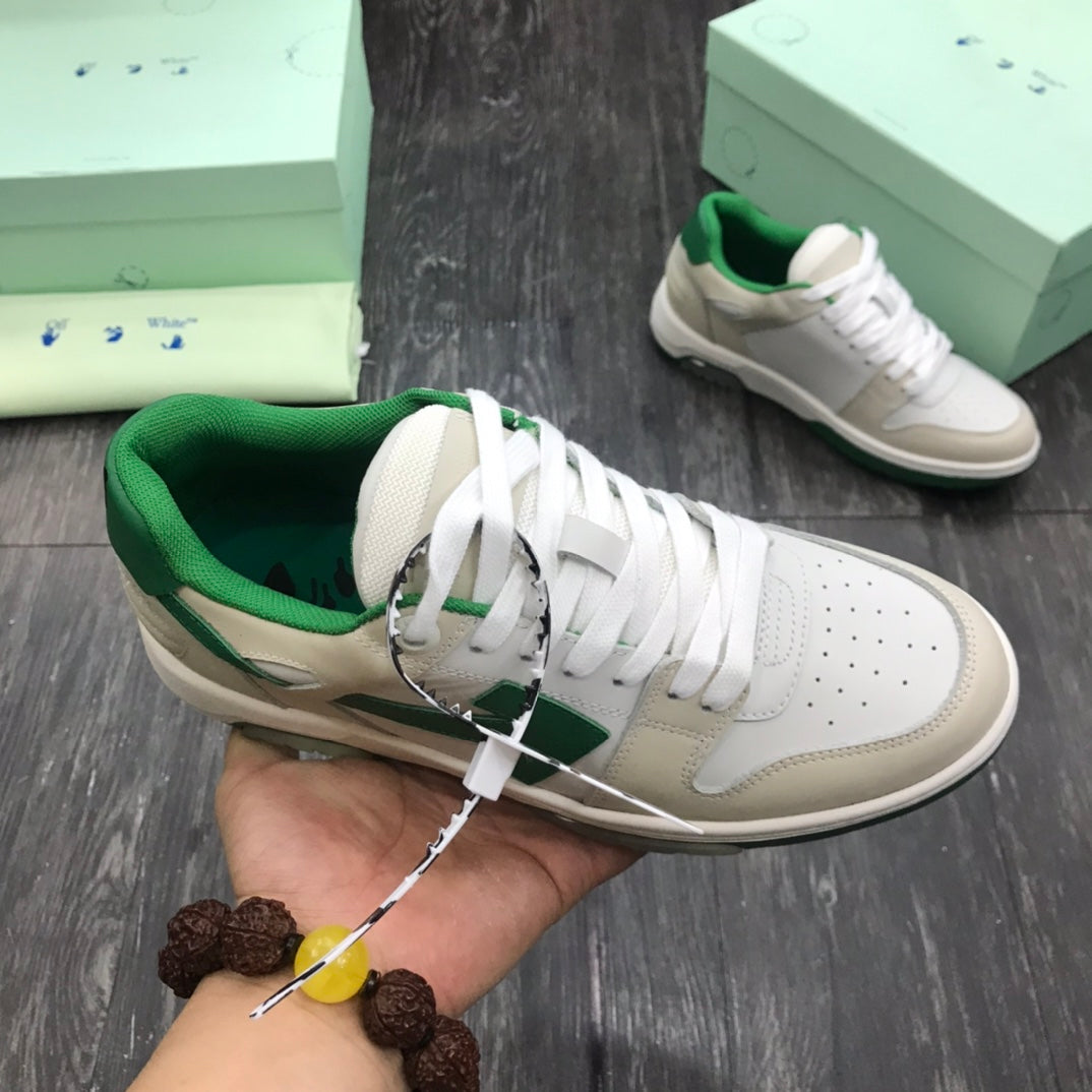 Off-White Out Of Office OOO Low Tops White Green