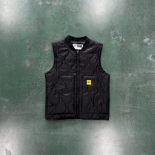 Corteiz Litework Quilted Vest Black