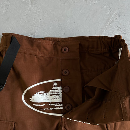 Corteiz Guerillaz Cargo Pants Brown