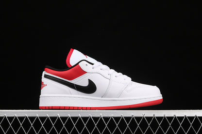 Jordan 1 Retro Low White University Red Black