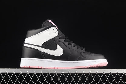 Jordan 1 Mid White Black Light Arctic Pink