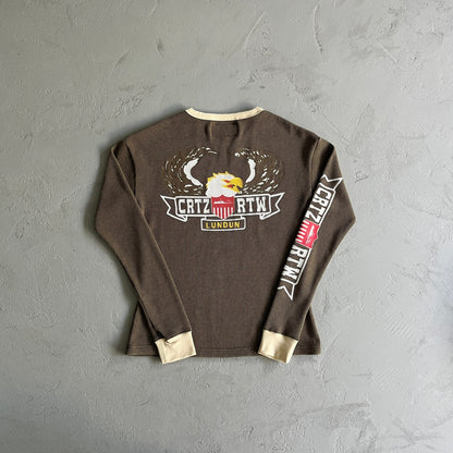 Corteiz Dipset Waffle Longsleeve Washed Brown