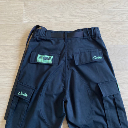 Corteiz Guerillaz Cargo Pants Black Green