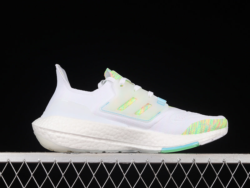 Adidas Ultra Boost 22 White Bliss Blue Solar Green