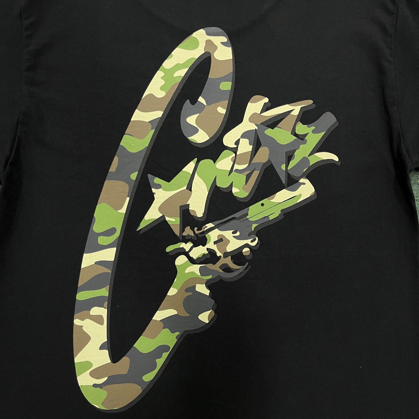 Corteiz Camo Gunslinger Tee Black Camo