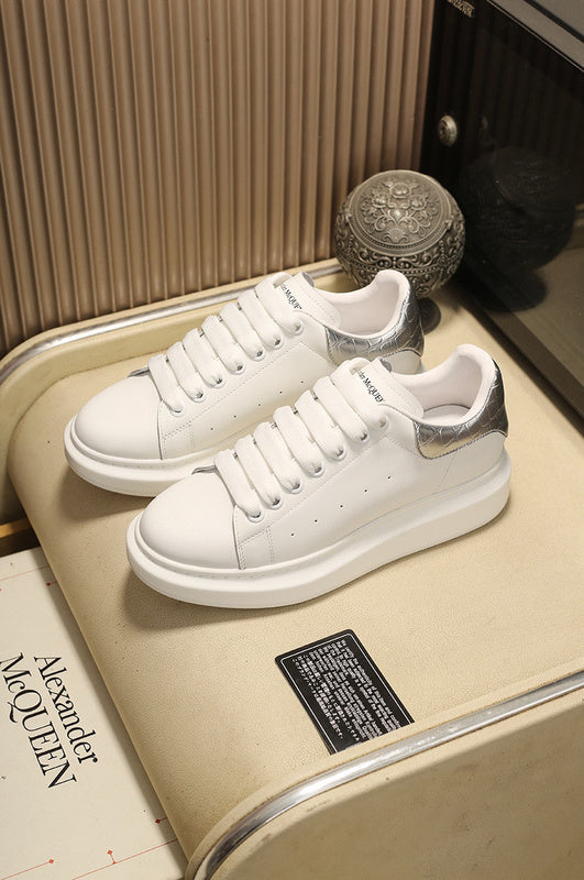 Alexander McQueen Oversized White Silver Croco