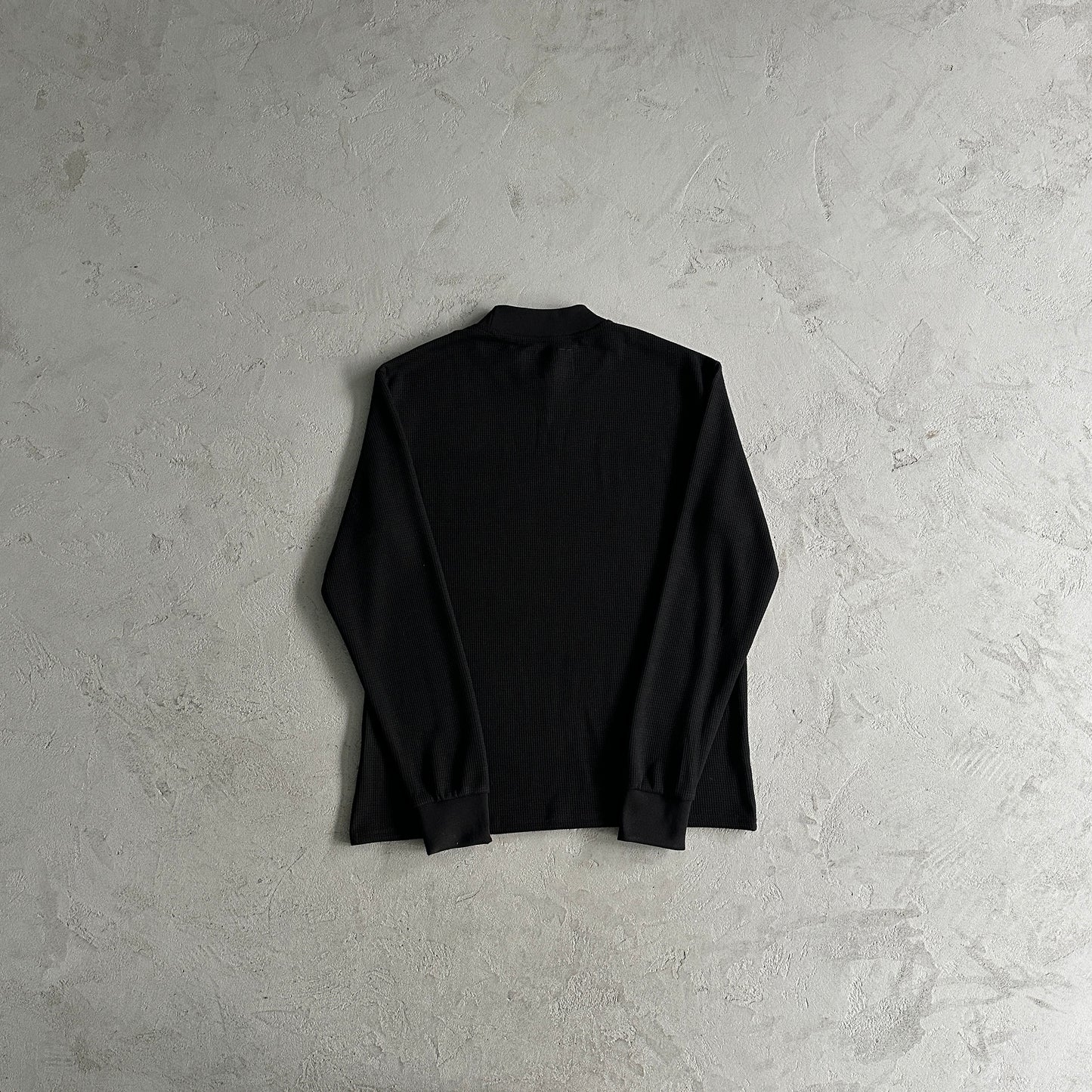 Corteiz Alcatraz Waffle Longsleeve Triple Black