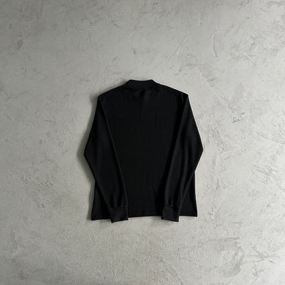 Corteiz Alcatraz Waffle Longsleeve Triple Black