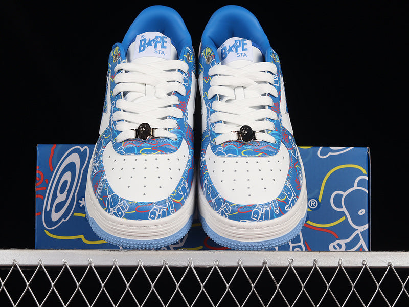 A Bathing Ape Bape Sta Low Medicom Toy Bearbrick Camo Blue