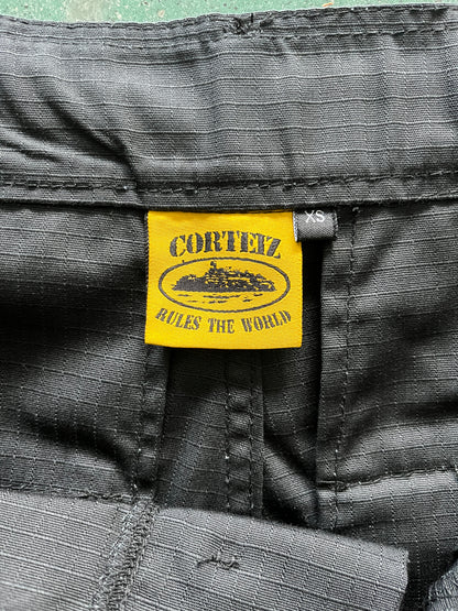 Corteiz Alcatraz Cargo Shorts Triple Black