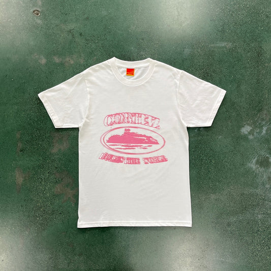 Corteiz Blur Alcatraz Tee White Pink