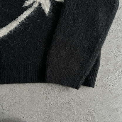 Corteiz C-Star Mohair Knit Sweater Black