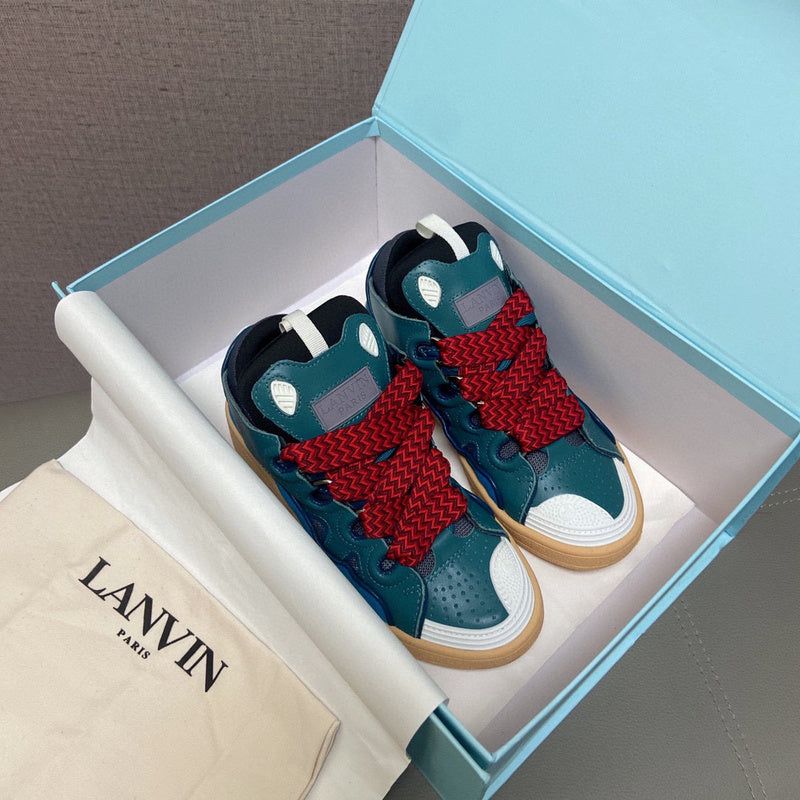 Lanvin Leather Curb Blue Grey