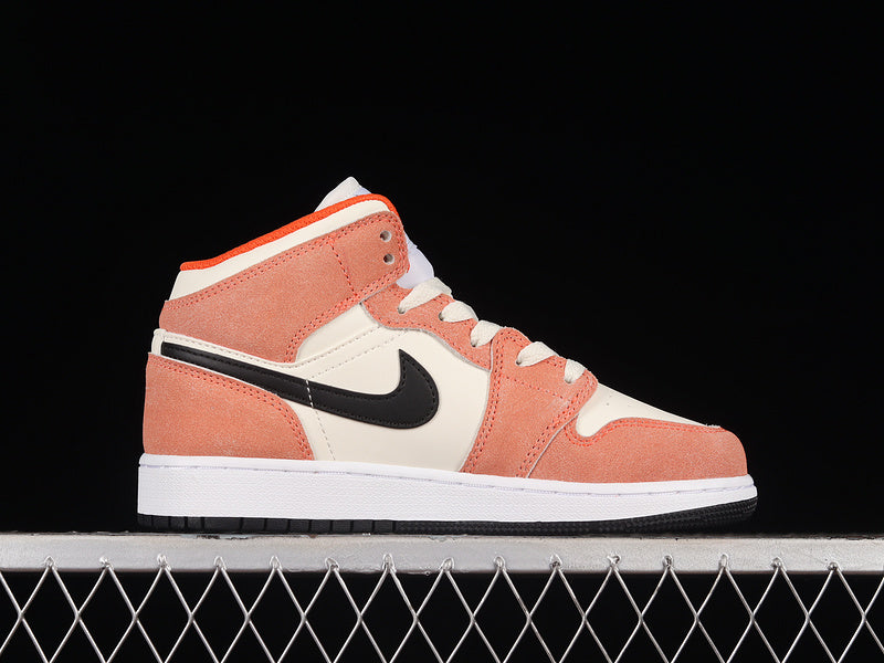 Jordan 1 Mid Orange Suede