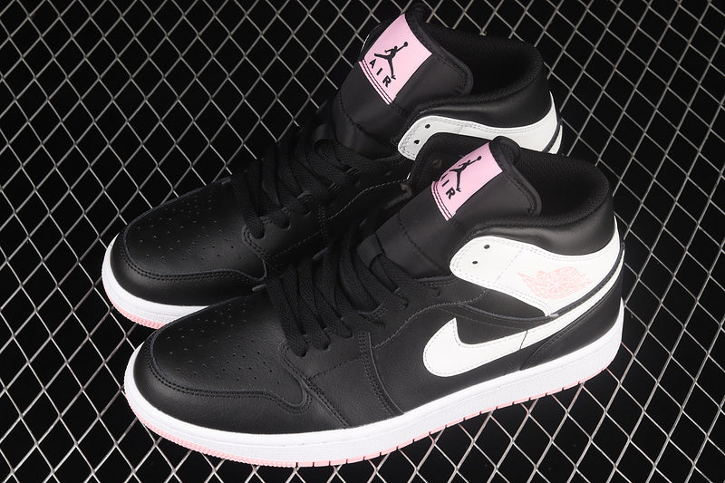 Jordan 1 Mid White Black Light Arctic Pink