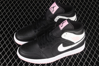 Jordan 1 Mid White Black Light Arctic Pink