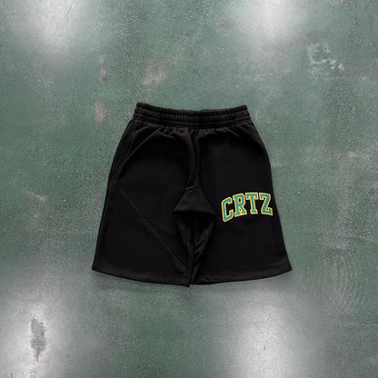 Corteiz Crtz Dropout Shorts Black Green