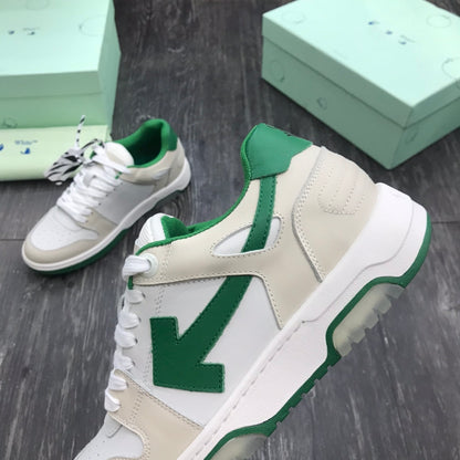 Off-White Out Of Office OOO Low Tops White Green