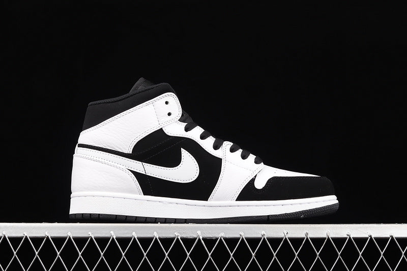 Jordan 1 Mid White Black