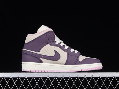 Jordan 1 Mid Pro Purple Desert Sand