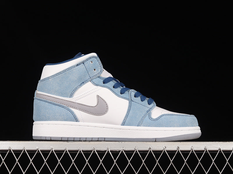 Jordan 1 Mid French Blue Light Steel