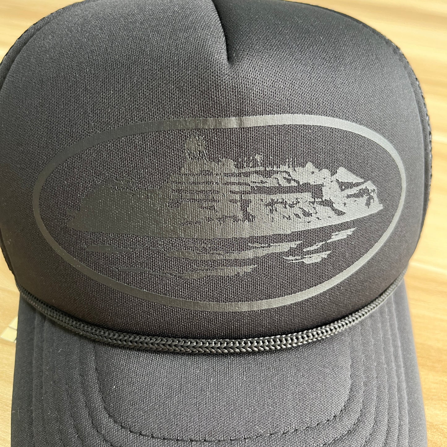 Corteiz Alcatraz Trucker Hat Triple Black