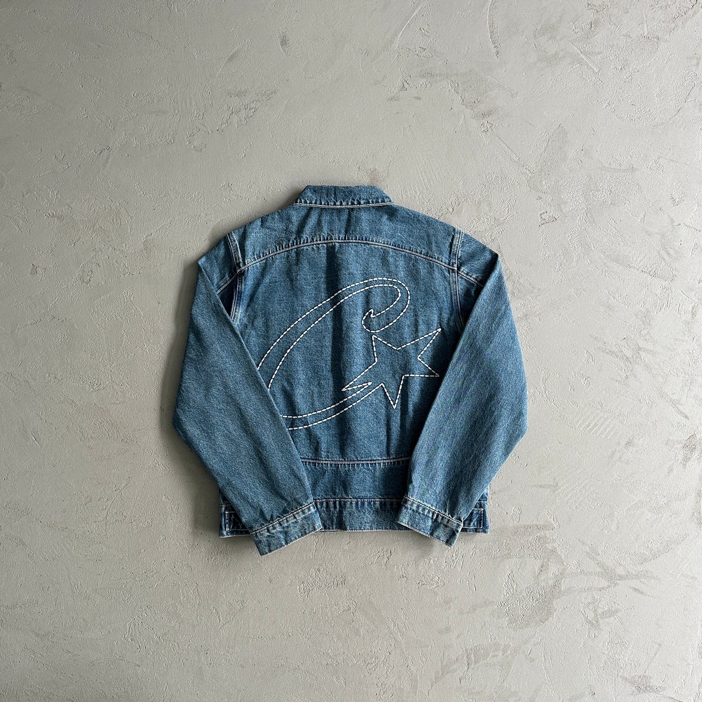 Corteiz C-Star Denim Trucker Jacket Blue