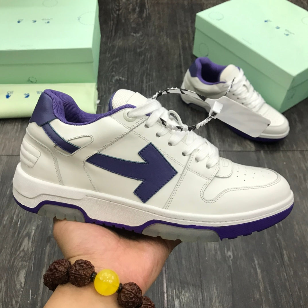 Off-White Out Of Office OOO Low Tops White Purple