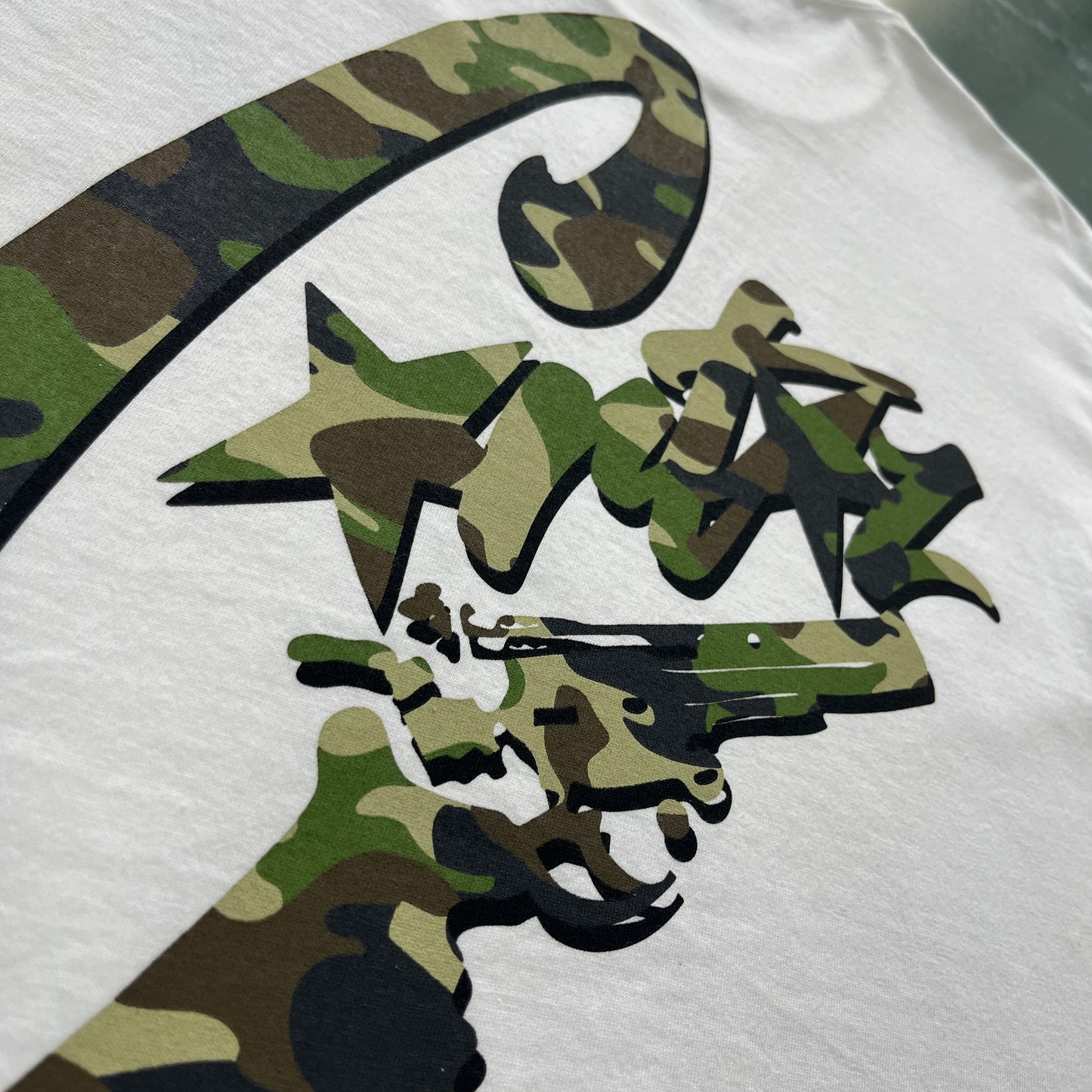 Corteiz Camo Gunslinger Tee White Camo