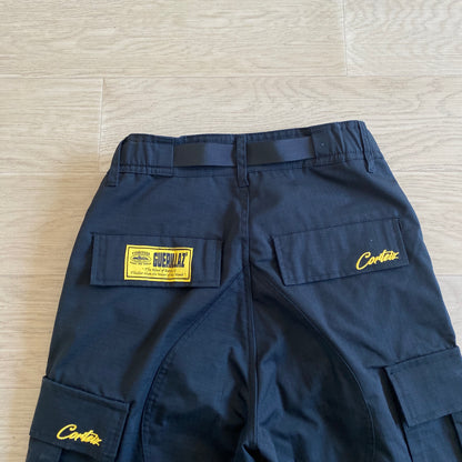 Corteiz Guerillaz Cargo Pants Black Yellow