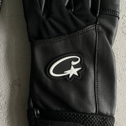 Corteiz Leather Gloves Black